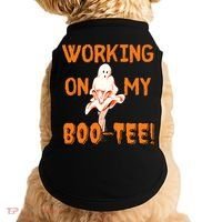 Working On My Boo Working On My Booty Funny Gym Funny Hallowen Doggie Tank thumb 0
