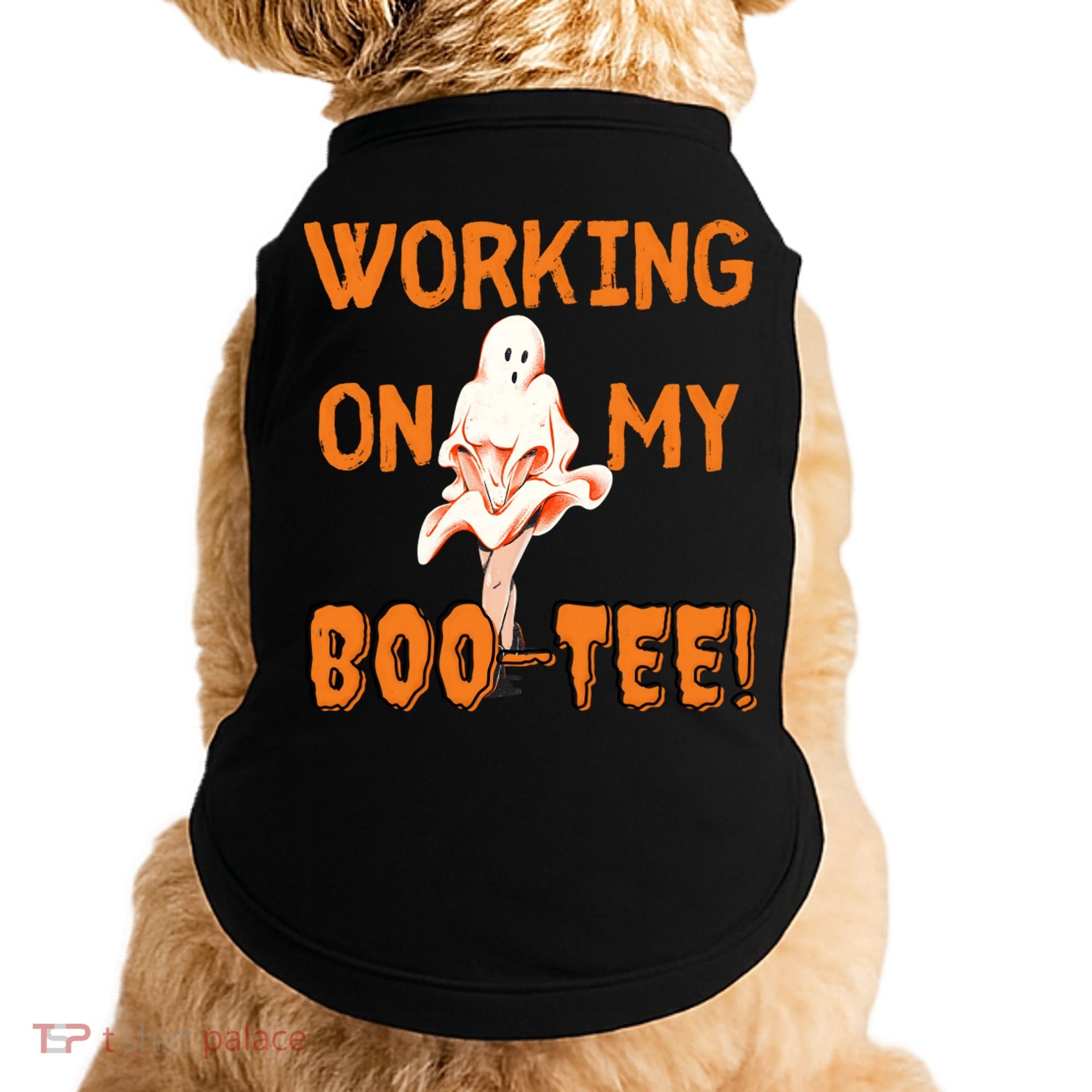 Working On My Boo Working On My Booty Funny Gym Funny Hallowen Doggie Tank