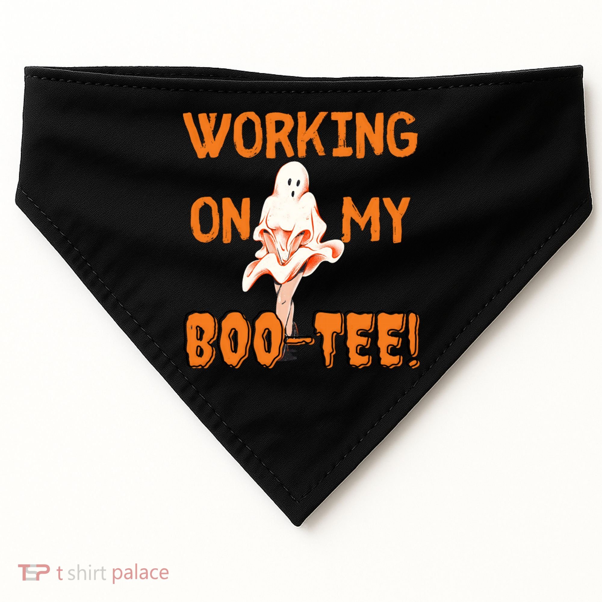 Working On My Boo Working On My Booty Funny Gym Funny Hallowen USA-Made Doggie Bandana