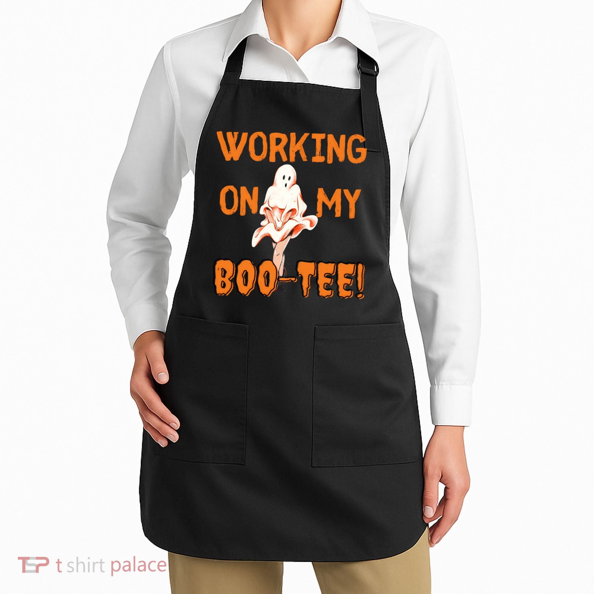 Working On My Boo Working On My Booty Funny Gym Funny Hallowen Apron