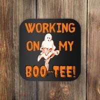 Working On My Boo Working On My Booty Funny Gym Funny Hallowen Coaster thumb 0