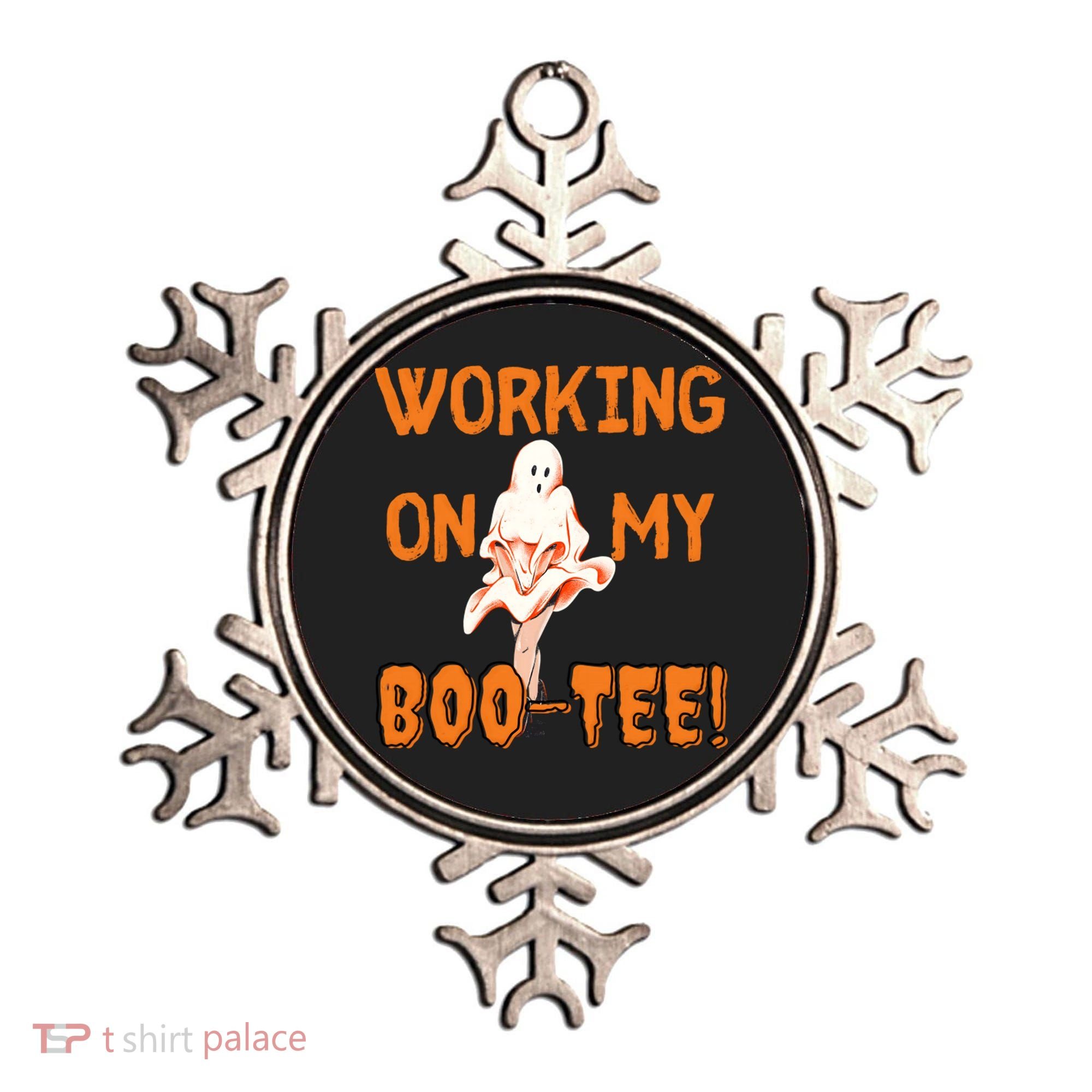 Working On My Boo Working On My Booty Funny Gym Funny Hallowen Ornament