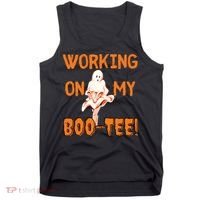 Working On My Boo Working On My Booty Funny Gym Funny Hallowen Tank Top thumb 0