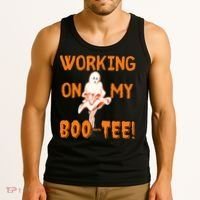 Working On My Boo Working On My Booty Funny Gym Funny Hallowen Tank Top thumb 3
