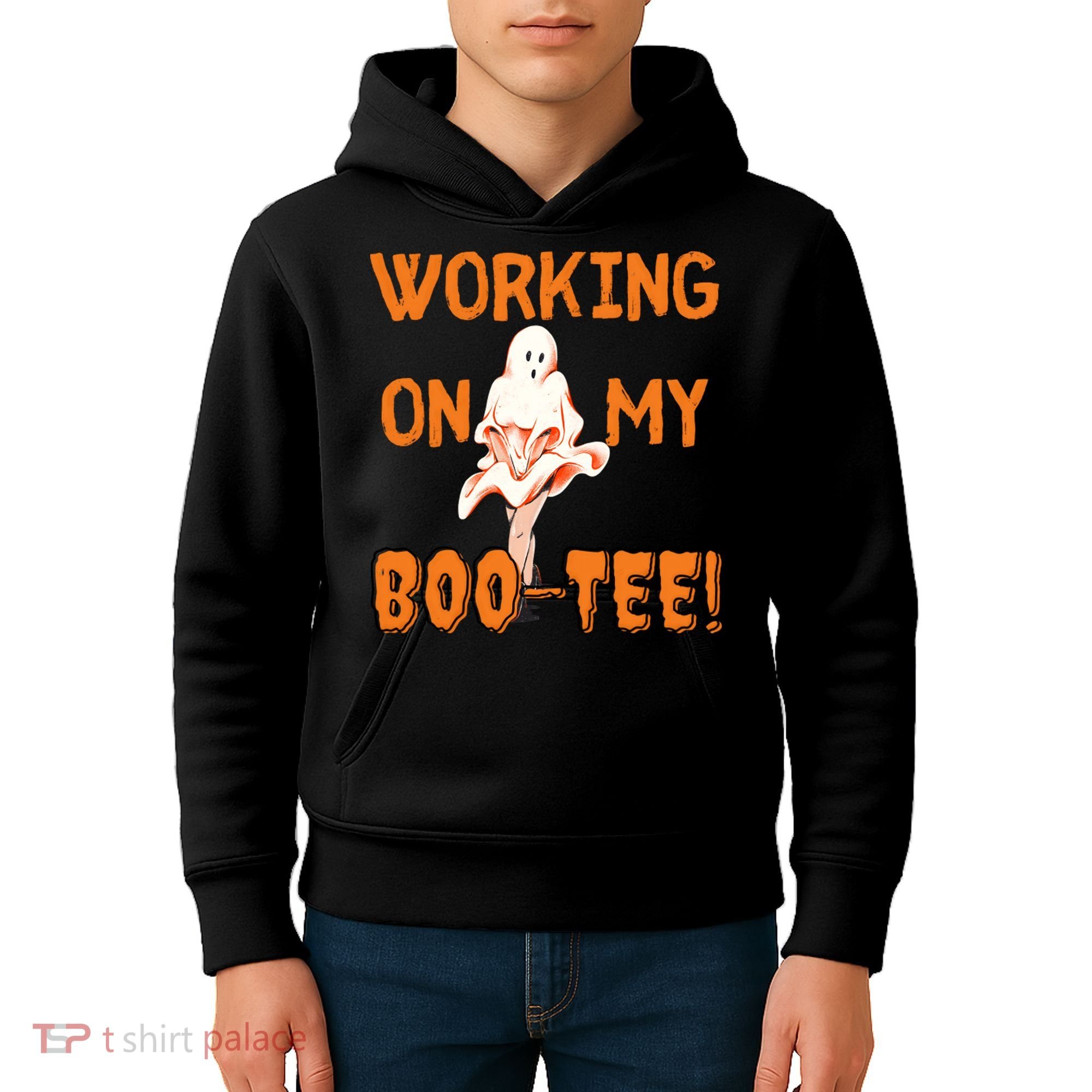 Working On My Boo Working On My Booty Funny Gym Funny Hallowen Kids Hoodie