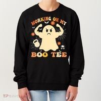 Working On My Boo Halloween Gym Workout Weightlifting Women's Sweatshirt thumb 0