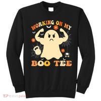 Working On My Boo Halloween Gym Workout Weightlifting Sweatshirt thumb 0