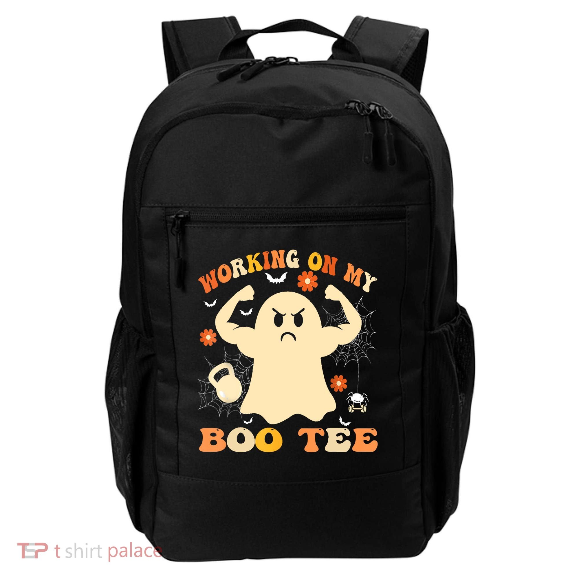 Working On My Boo Halloween Gym Workout Weightlifting Backpack