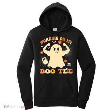 Working On My Boo Halloween Gym Workout Weightlifting Women's Hoodie