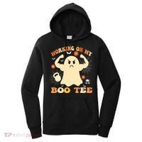 Working On My Boo Halloween Gym Workout Weightlifting Women's Hoodie thumb 0