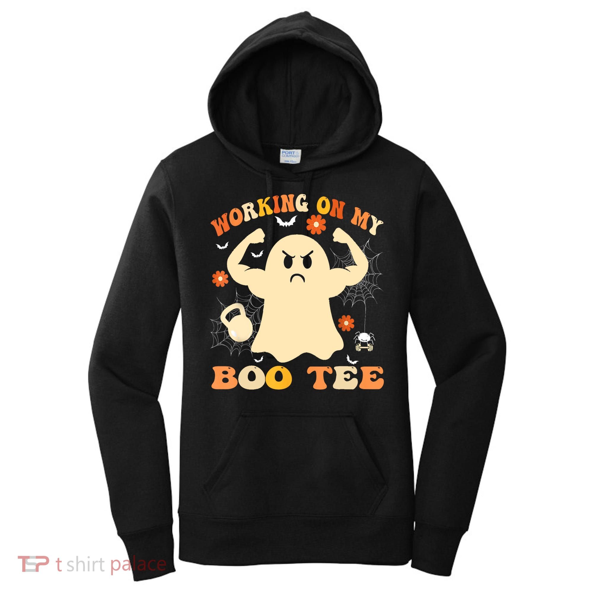 Working On My Boo Halloween Gym Workout Weightlifting Women's Hoodie