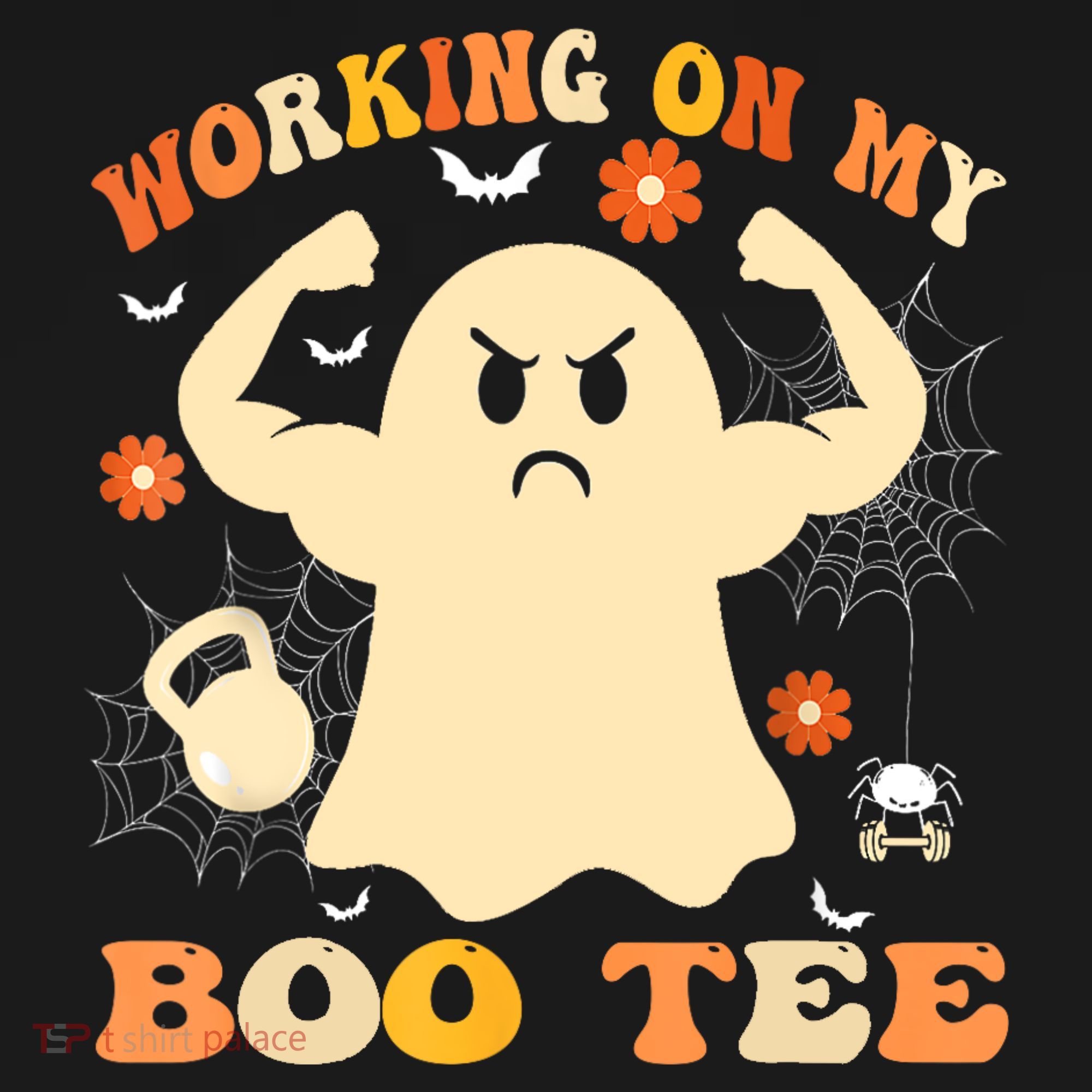 Working On My Boo Halloween Gym Workout Weightlifting Women's Hoodie