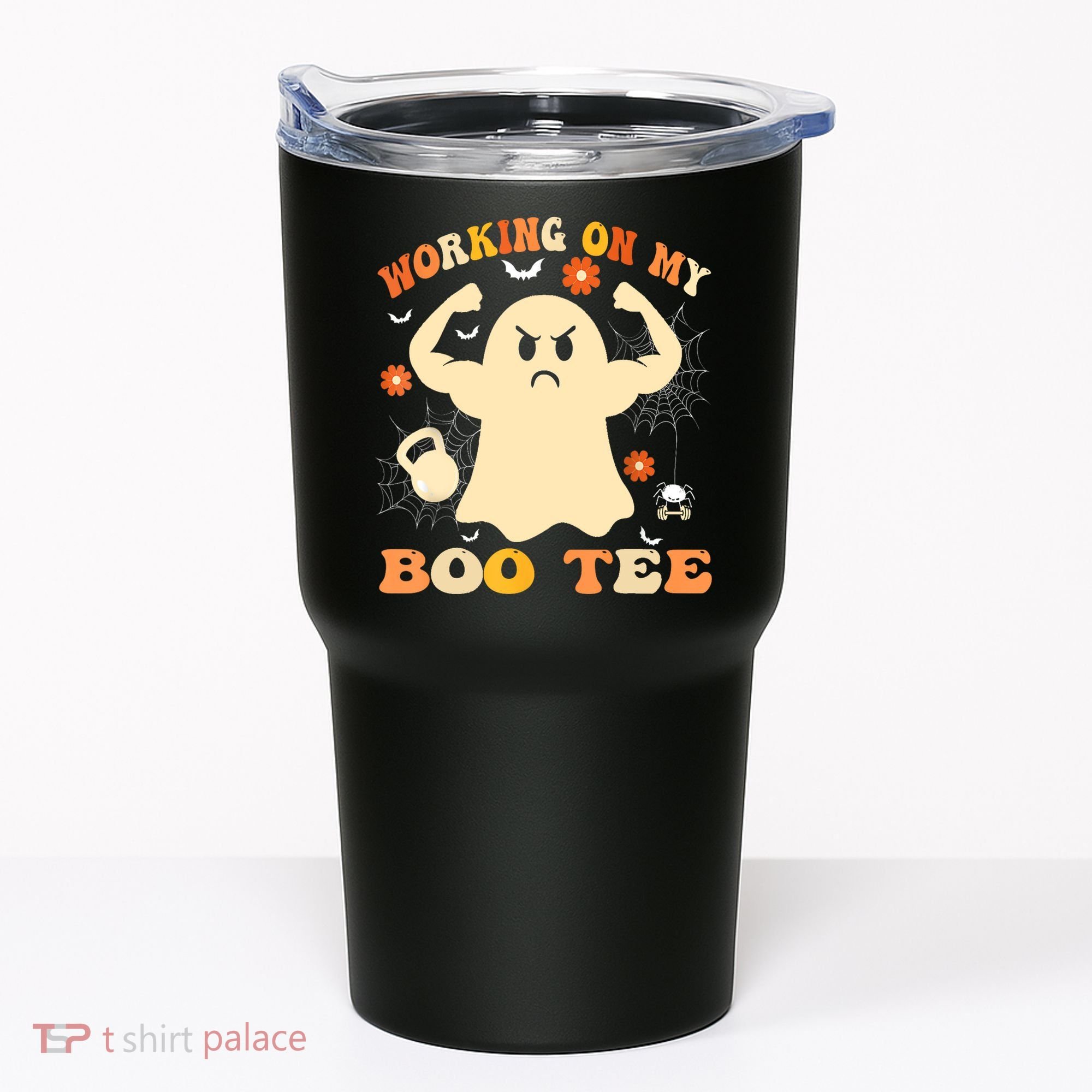Working On My Boo Halloween Gym Workout Weightlifting Tumbler