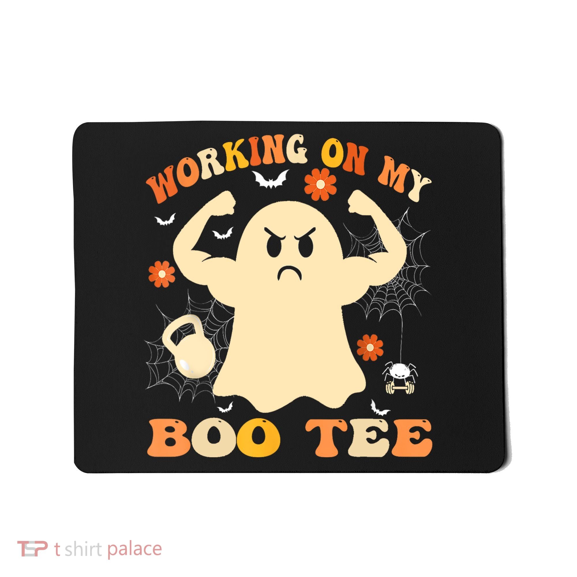 Working On My Boo Halloween Gym Workout Weightlifting Mousepad