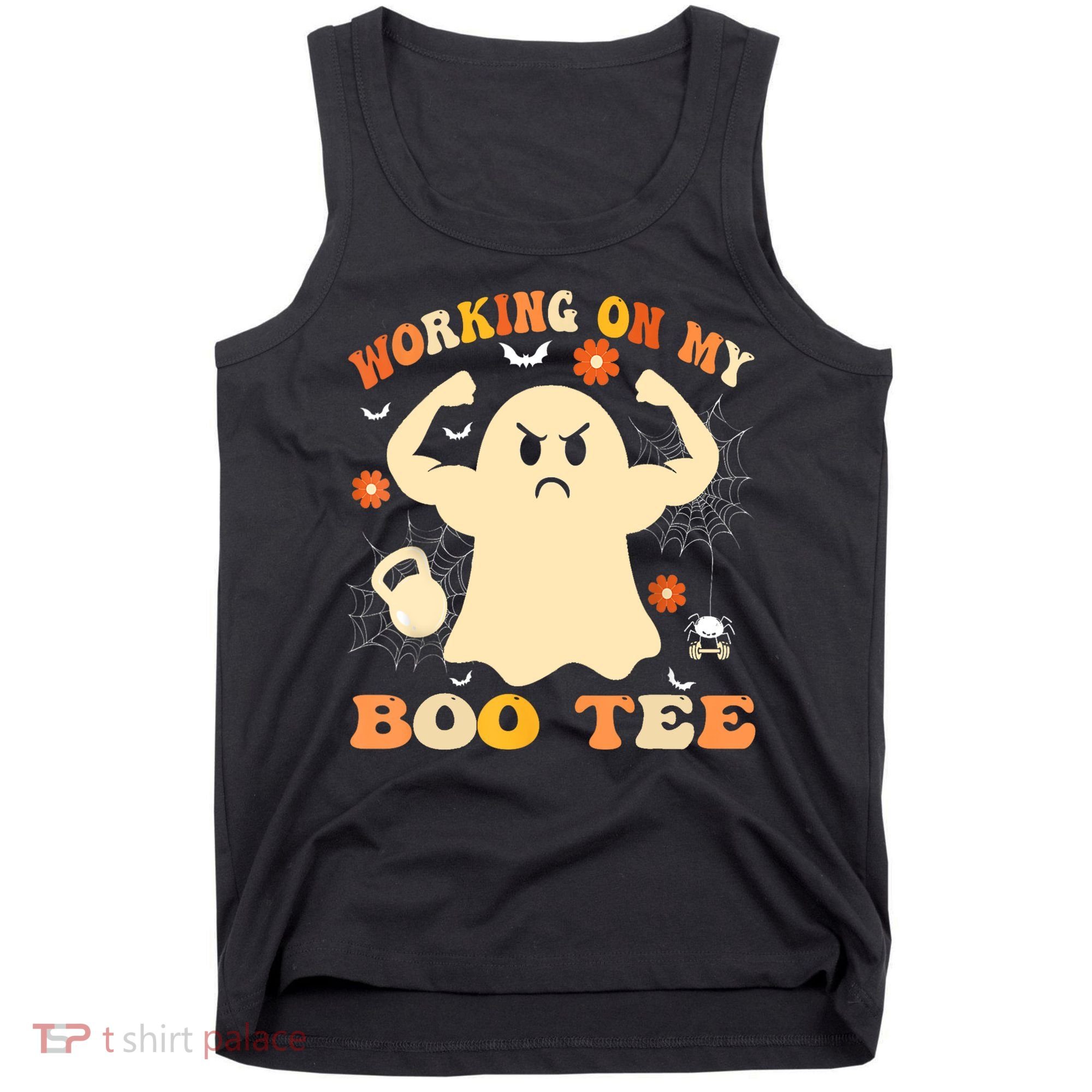 Working On My Boo Halloween Gym Workout Weightlifting Tank Top