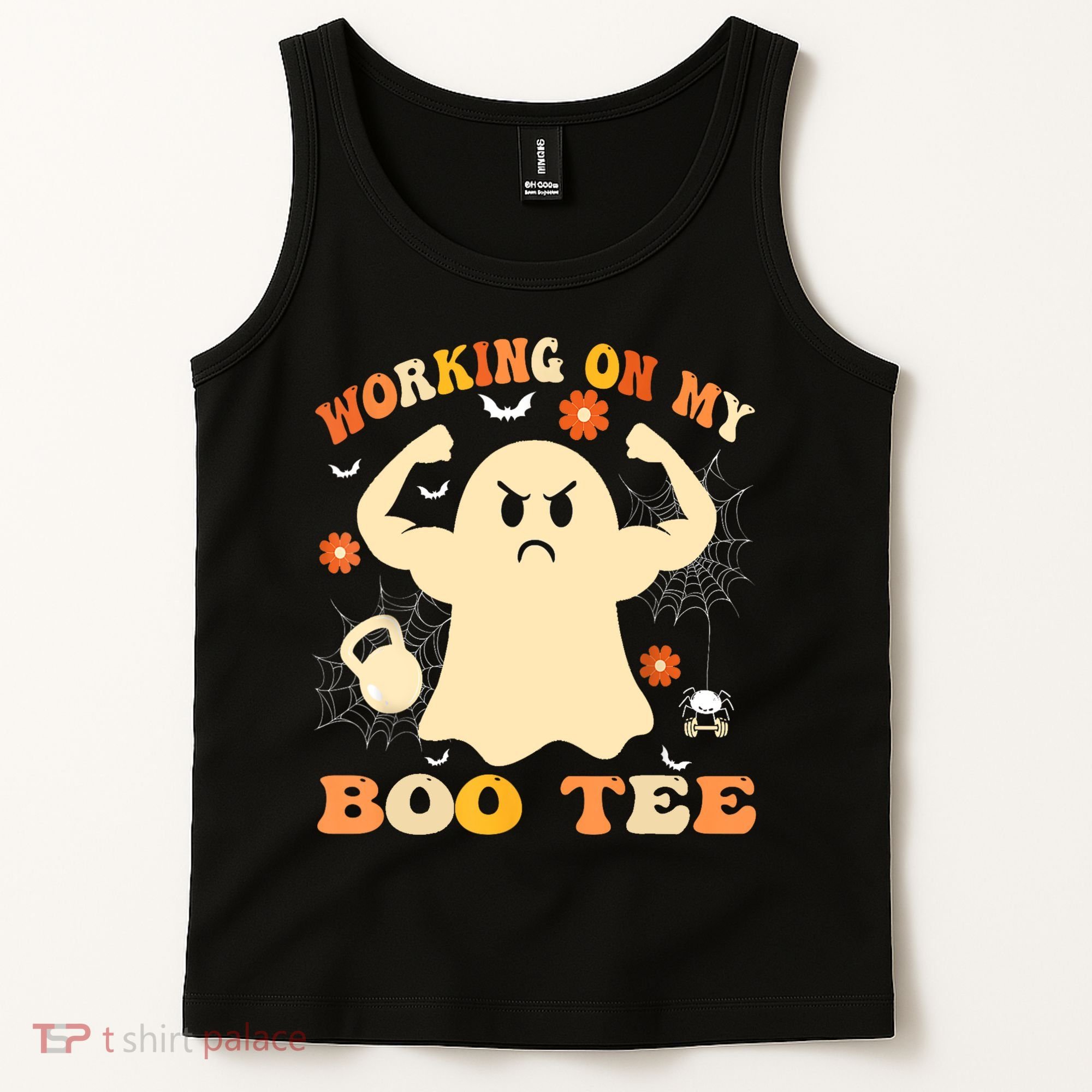 Working On My Boo Halloween Gym Workout Weightlifting Tank Top