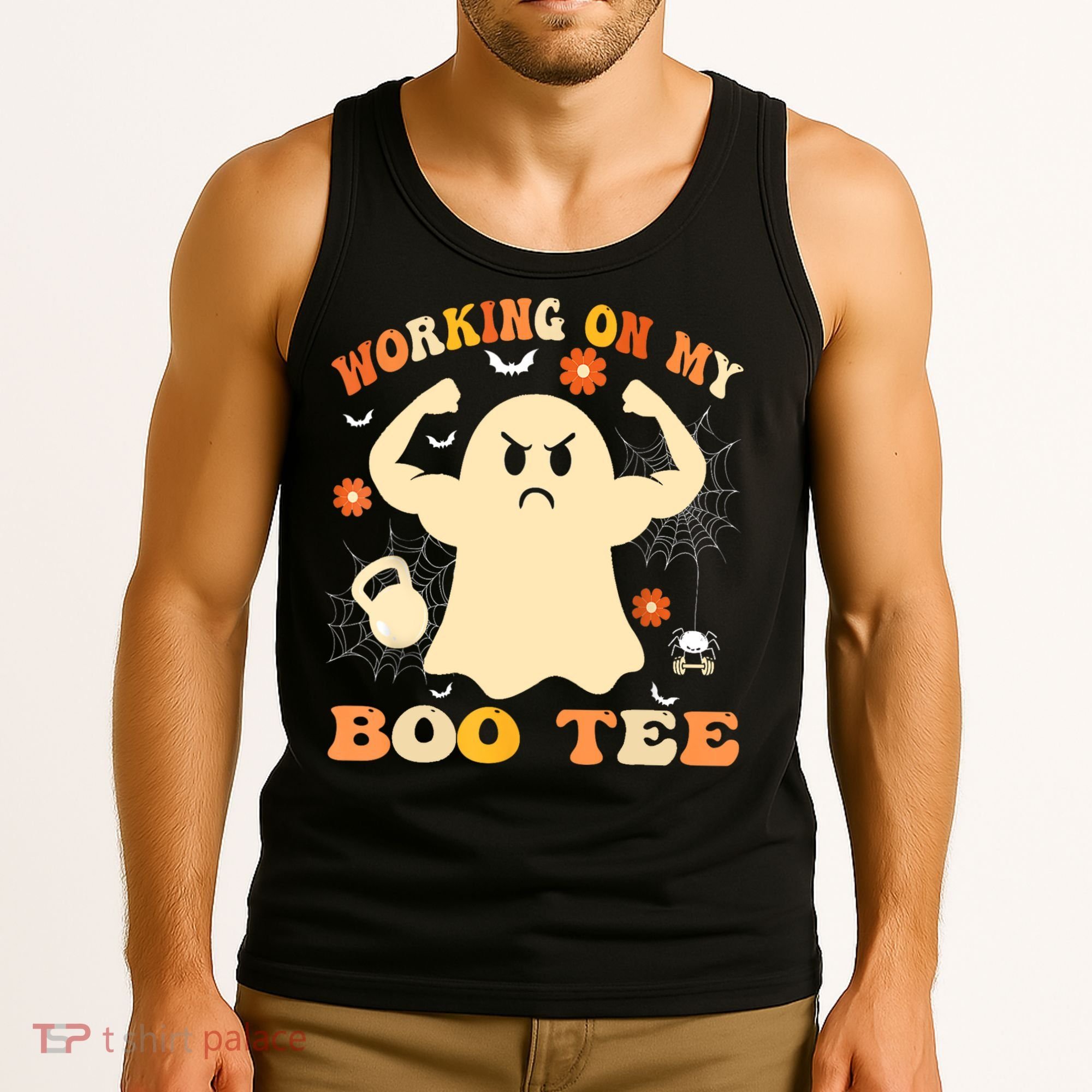 Working On My Boo Halloween Gym Workout Weightlifting Tank Top