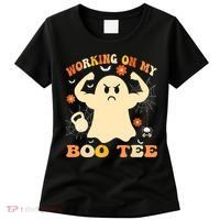 Working On My Boo Halloween Gym Workout Weightlifting Women's T-Shirt thumb 0