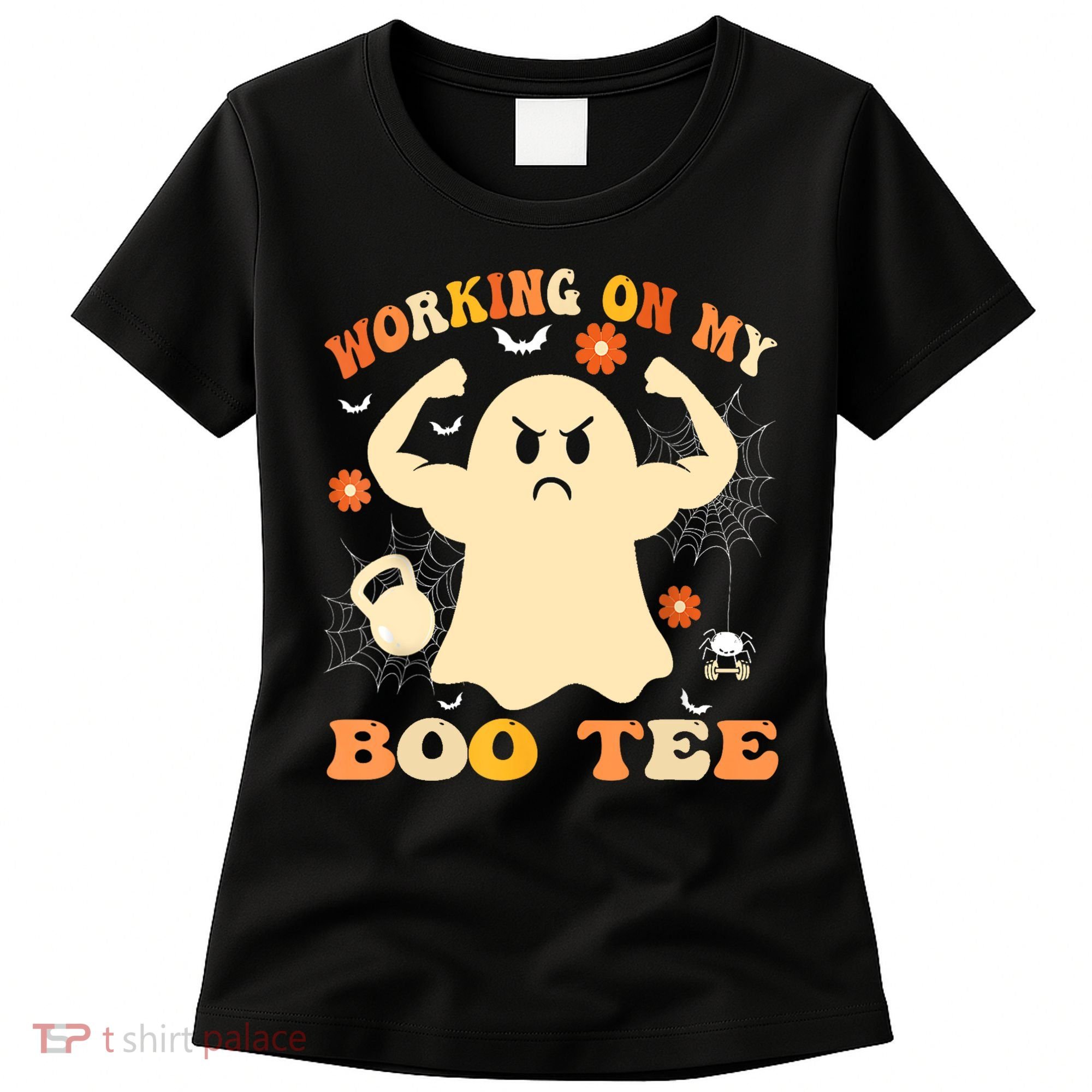 Working On My Boo Halloween Gym Workout Weightlifting Women's T-Shirt