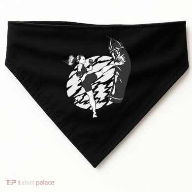 Woman High Kick Boxing USA-Made Doggie Bandana