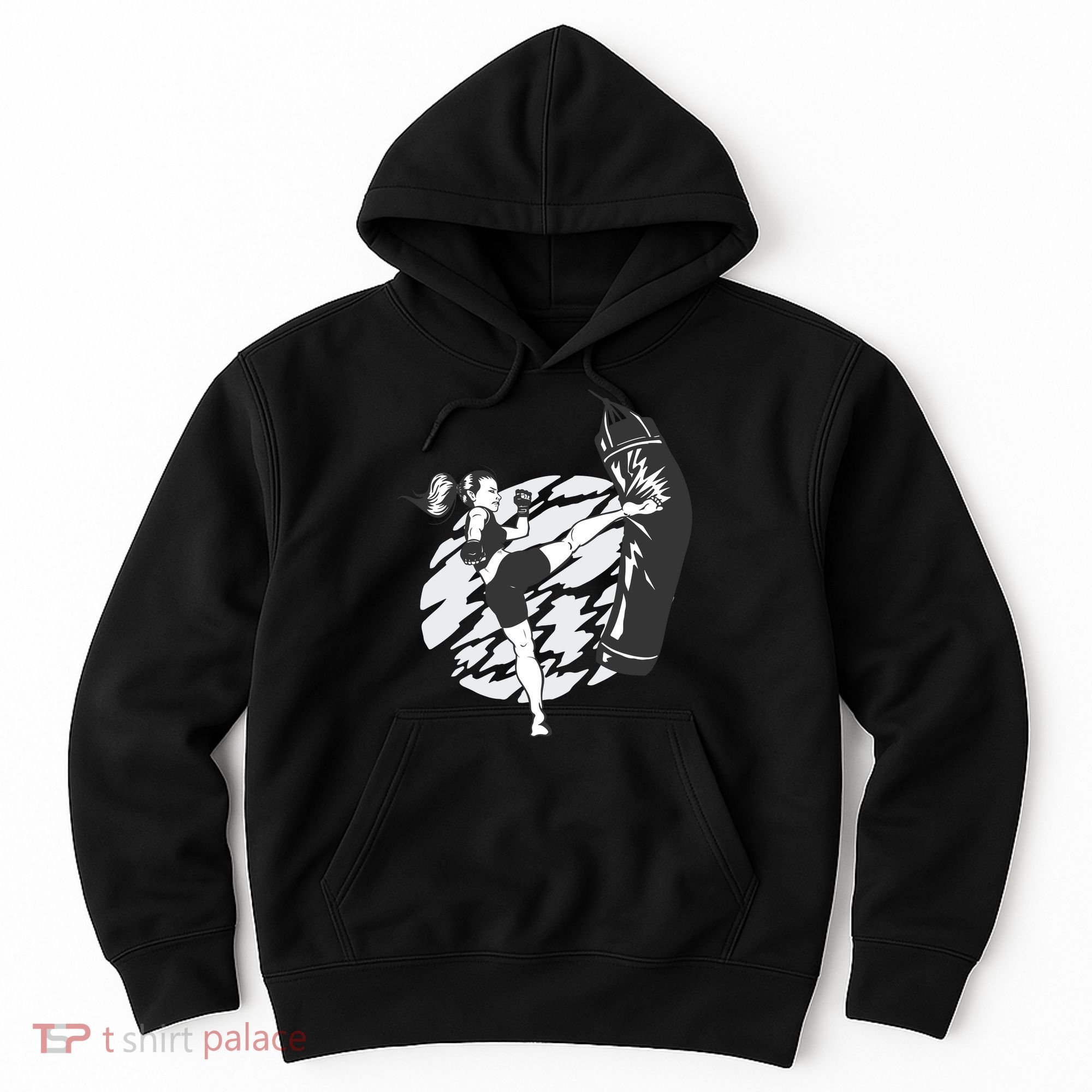 Woman High Kick Boxing Hoodie