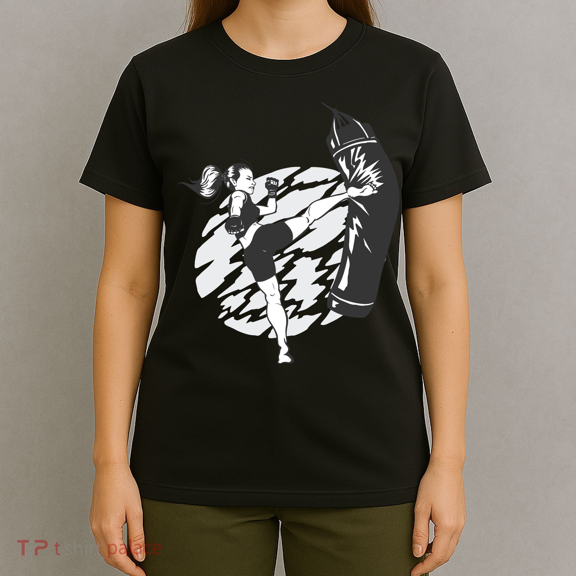 Woman High Kick Boxing T-Shirt