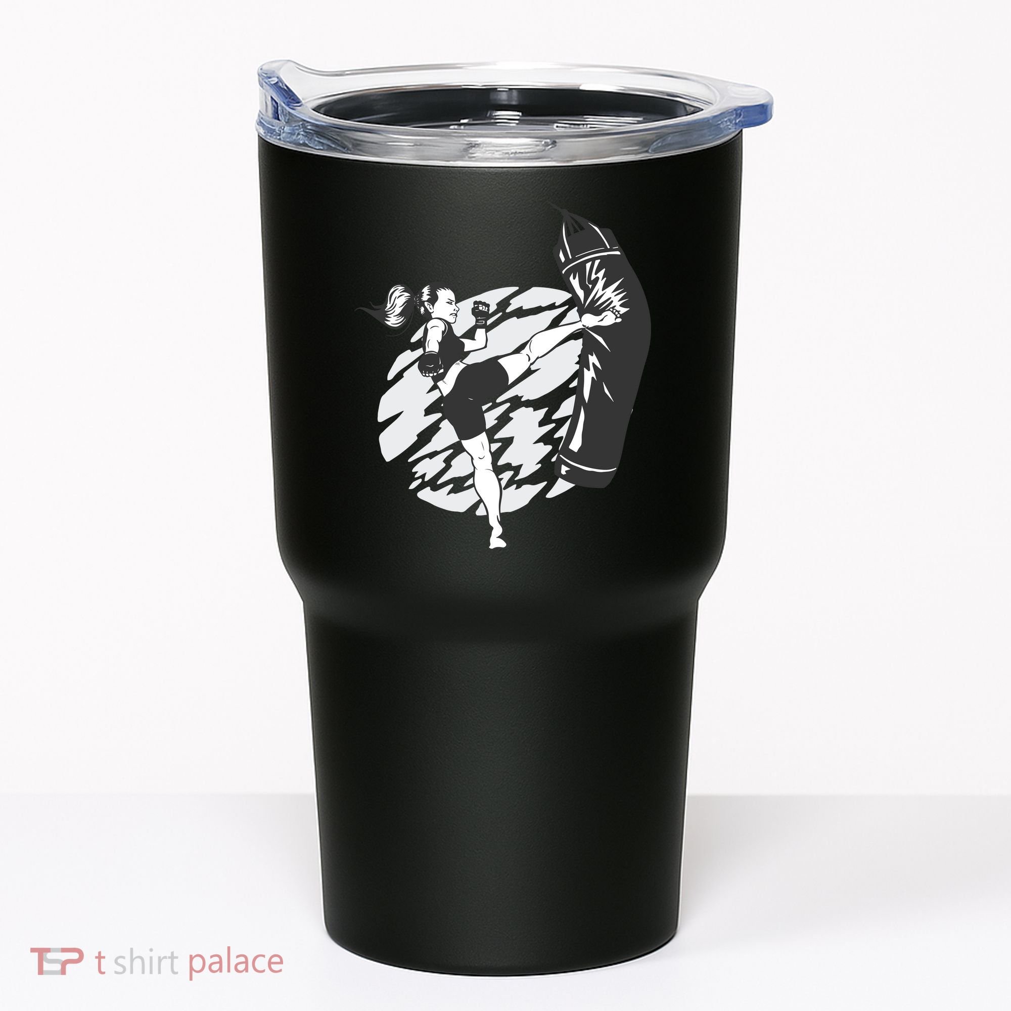 Woman High Kick Boxing Tumbler