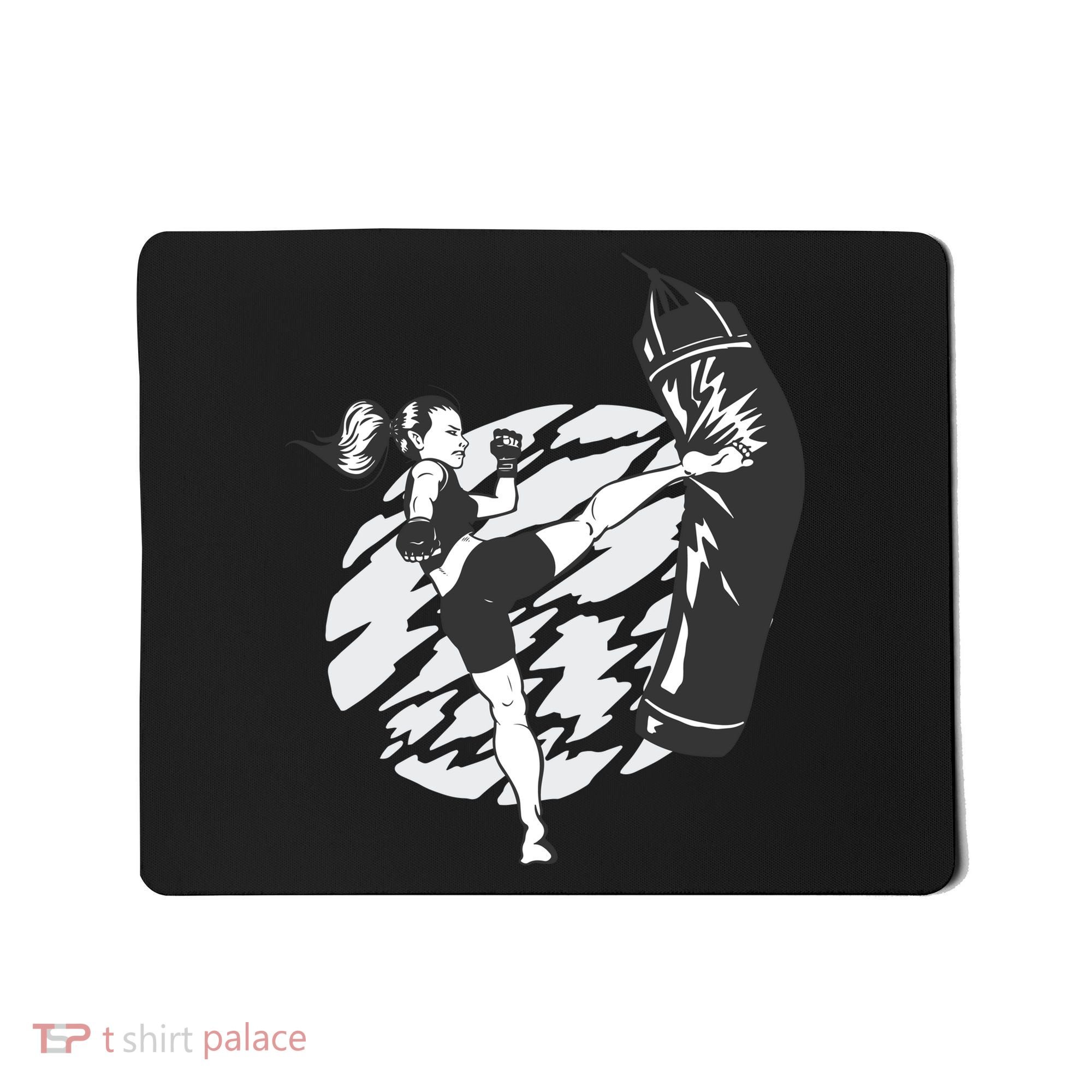 Woman High Kick Boxing Mousepad