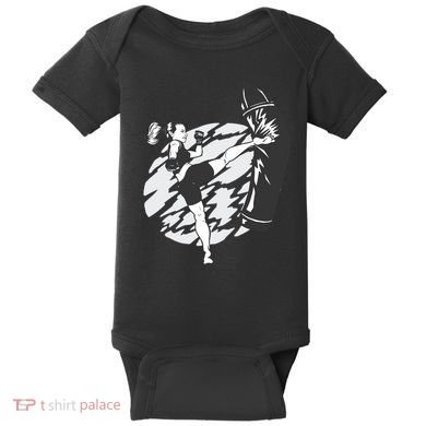 Woman High Kick Boxing Baby Bodysuit