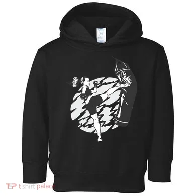 Woman High Kick Boxing Toddler Hoodie
