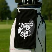 Woman High Kick Boxing Golf Towel thumb 2