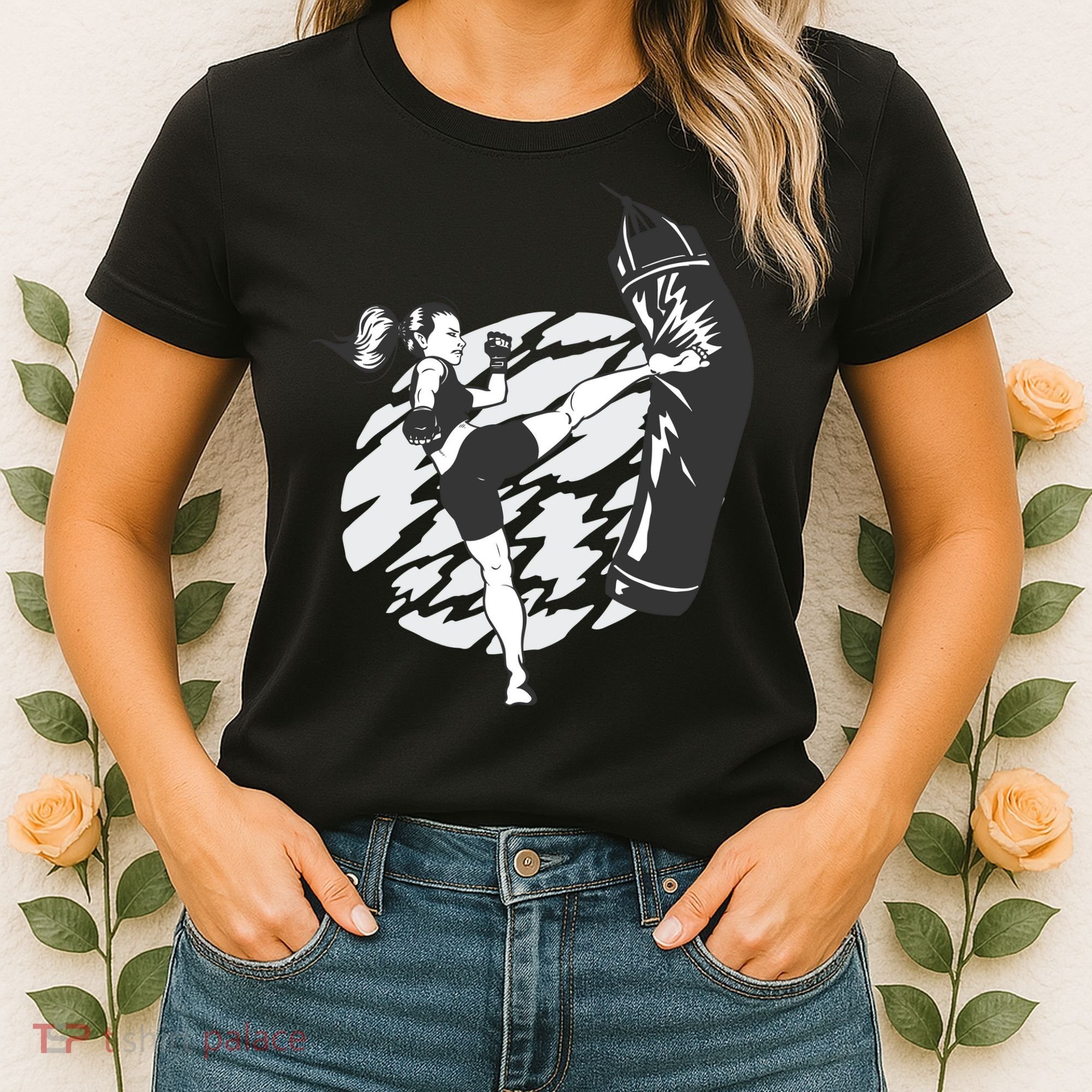 Woman High Kick Boxing Women's T-Shirt