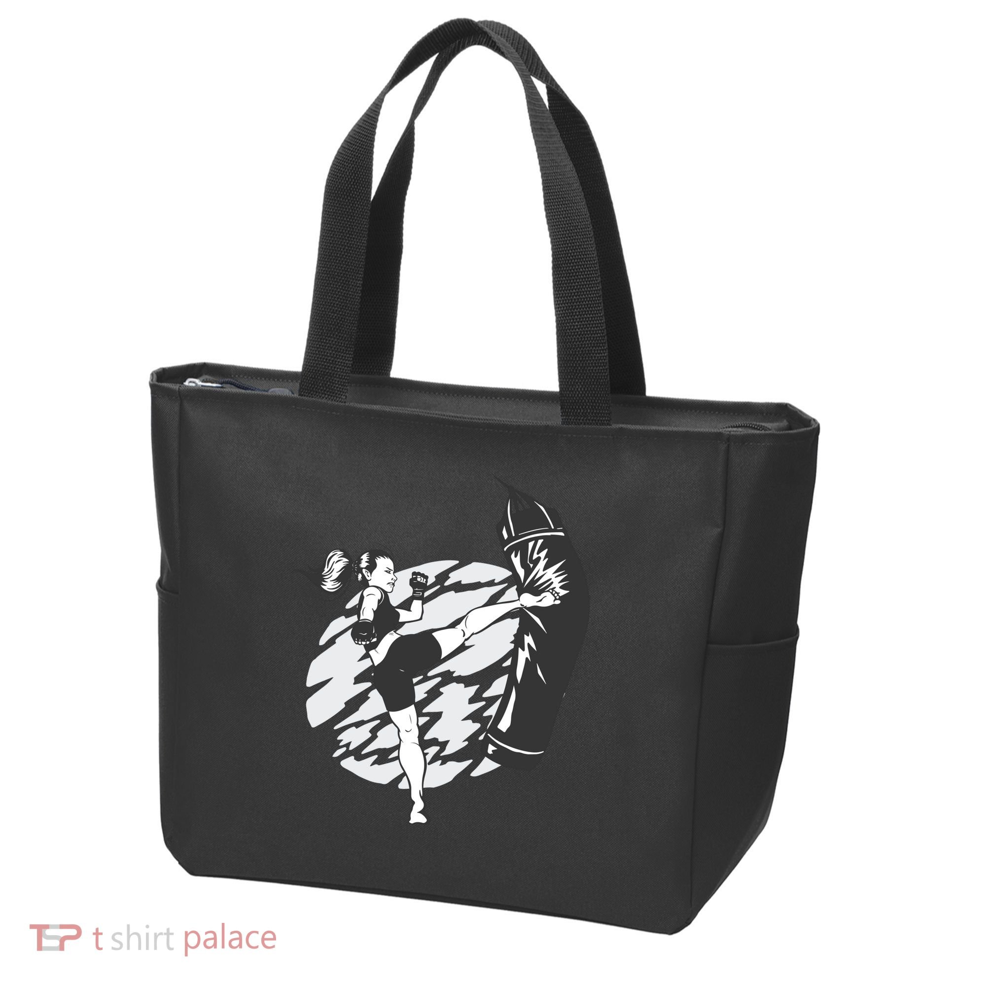 Woman High Kick Boxing Tote Bag