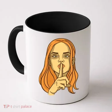 Woman Sushing Coffee Mug