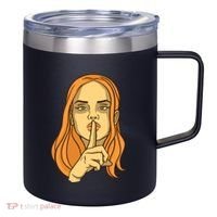 Woman Sushing 12oz Stainless Steel Coffee Mug thumb 0
