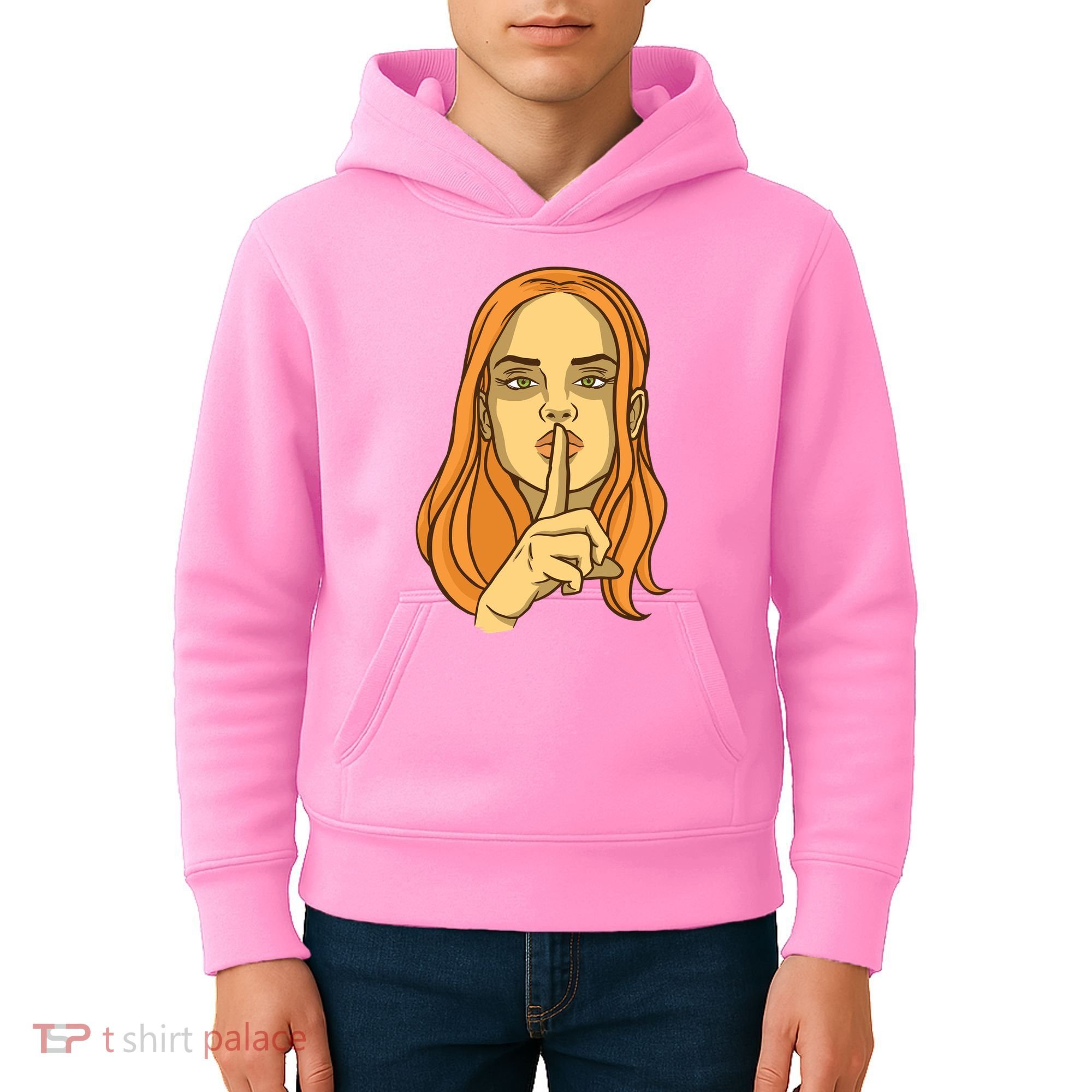 Woman Sushing Kids Hoodie