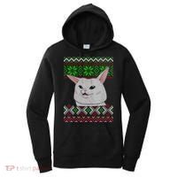 Woman Yelling At A Cat Ugly Christmas Sweater Meme Women's Hoodie thumb 0