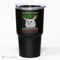 Woman Yelling At A Cat Ugly Christmas Sweater Meme Tumbler thumb 0