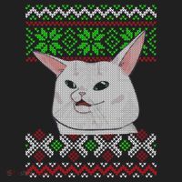 Woman Yelling At A Cat Ugly Christmas Sweater Meme Tumbler thumb 3