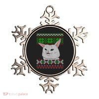 Woman Yelling At A Cat Ugly Christmas Sweater Meme Ornament thumb 0