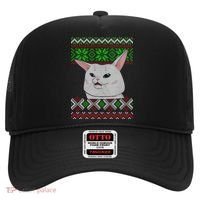 Woman Yelling At A Cat Ugly Christmas Sweater Meme Hat thumb 0