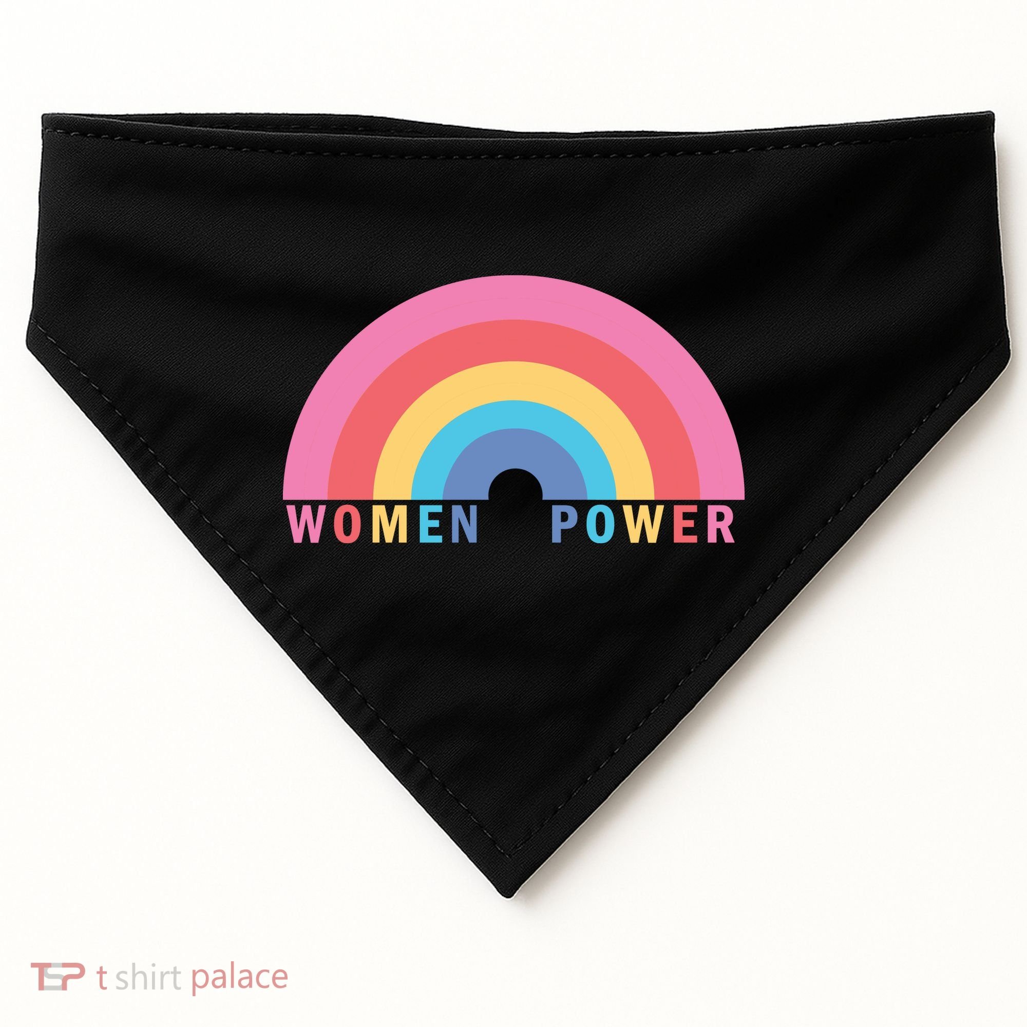 Women Power Rainbow USA-Made Doggie Bandana
