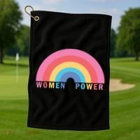 Women Power Rainbow Golf Towel thumb 1