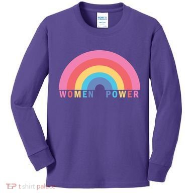 Women Power Rainbow Kids Long Sleeve Shirt