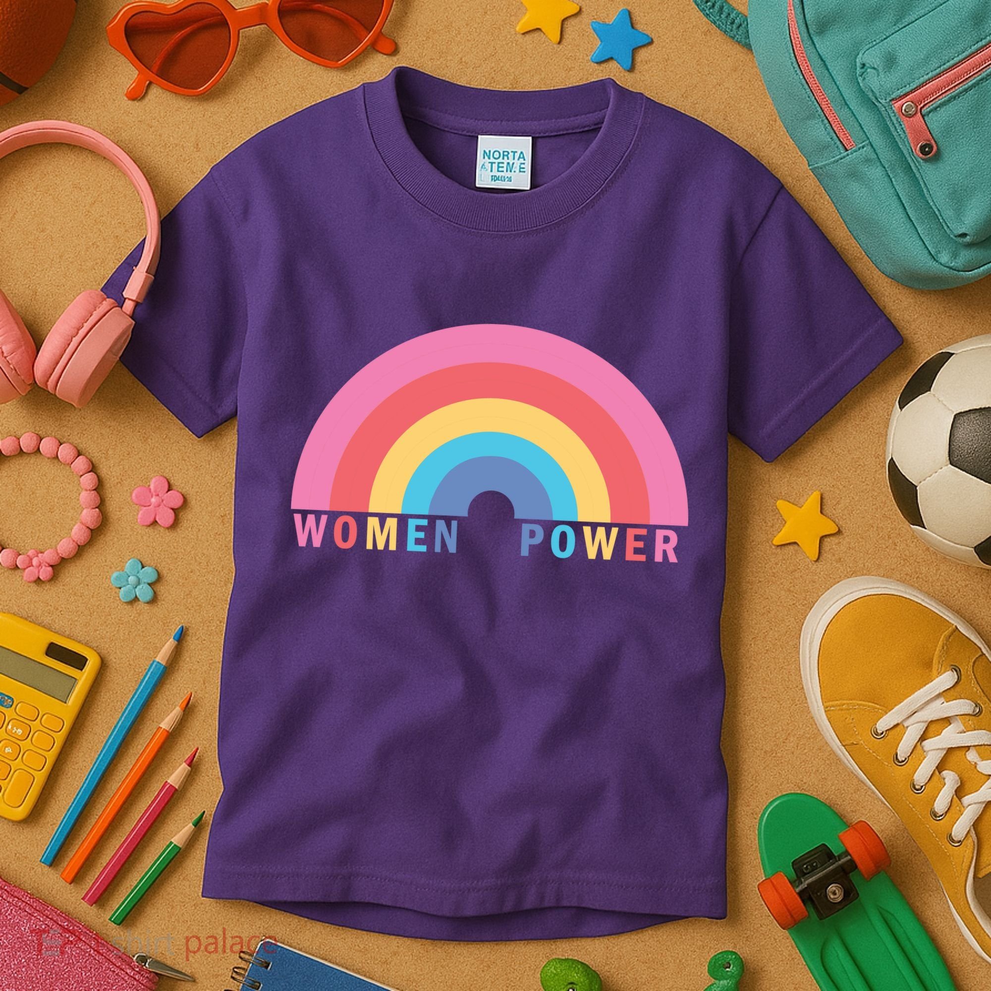 Women Power Rainbow Kids T-Shirt