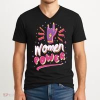 Women Power Rock V-Neck T-Shirt thumb 2