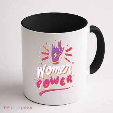 Women Power Rock Coffee Mug back