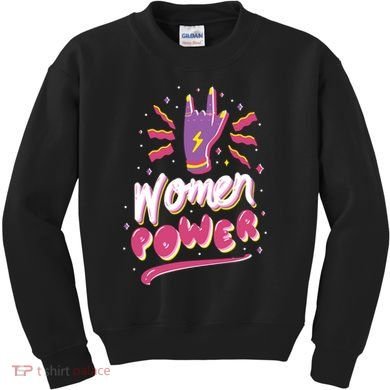 Women Power Rock Kids Sweatshirt