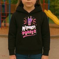 Women Power Rock Kids Hoodie thumb 3