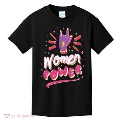 Women Power Rock Kids T-Shirt